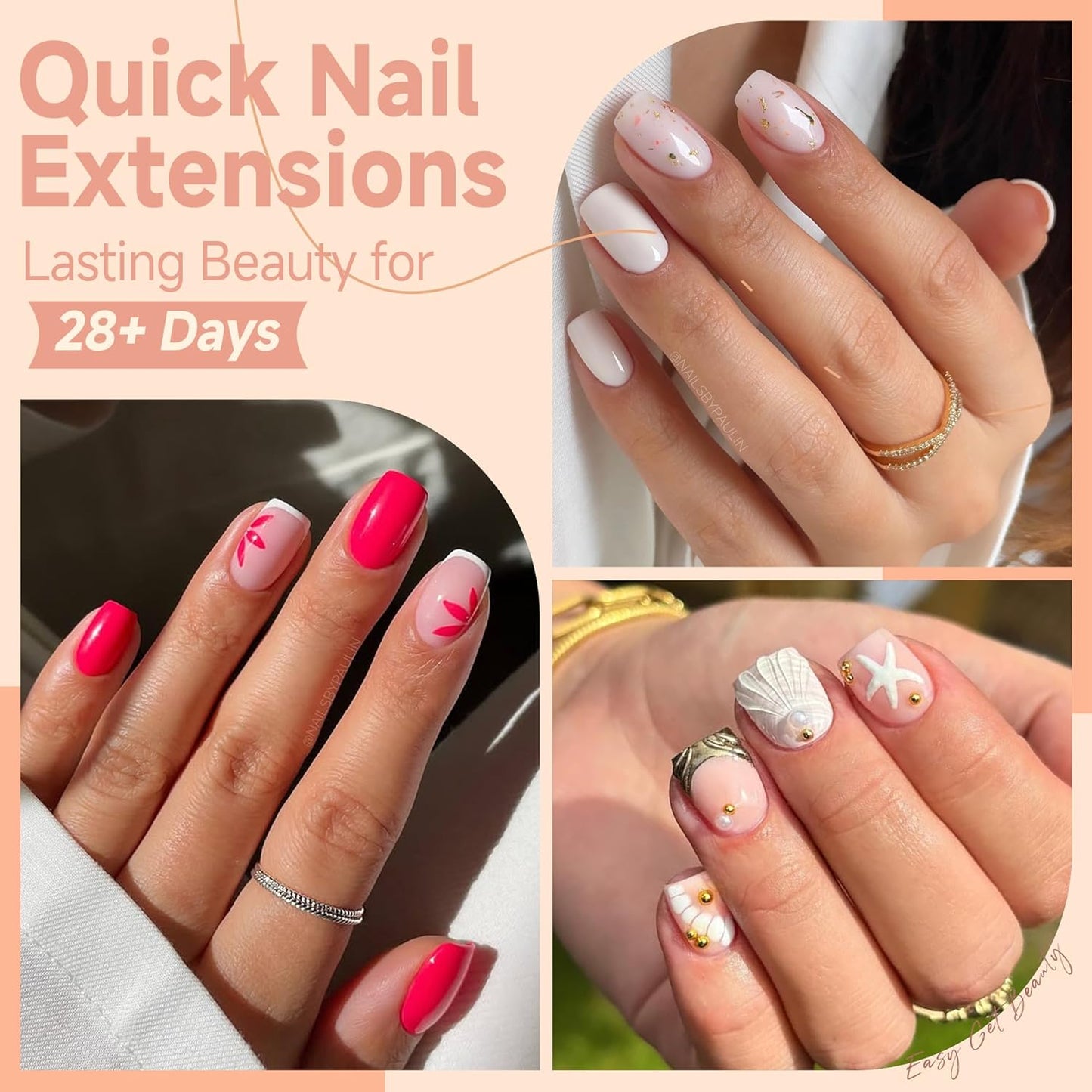 UNA GELLA Square Nail Tips - Pre-Etched Matte Extra Short Soft Gel Full Cover | 120pcs for DIY Salon Use