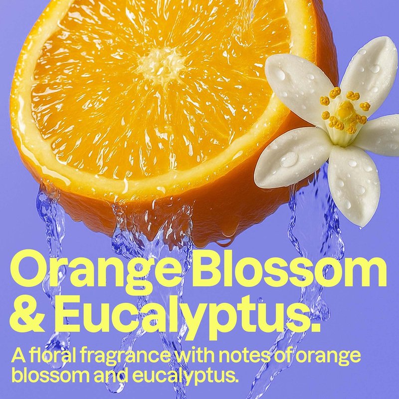 ATTITUDE Body Wash, EWG Verified Shower Gel, Dermatologically Tested, Plant and Mineral-Based, Vegan Personal Care Products, Orange Blossom & Eucalyptus, 32 Fl Oz