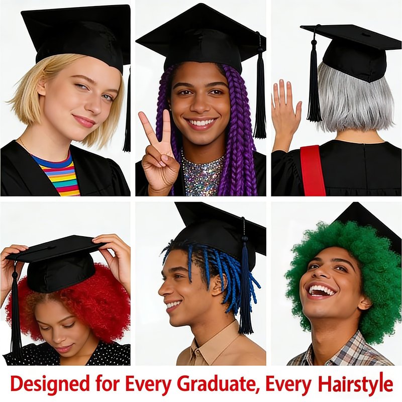 LEMKONTARY Graduation Cap Headband, Non-Slip Holder for Graduation-Ceremony, Comfortable Cap Retainer for Graduates, Students for Photo Prop & Commencement