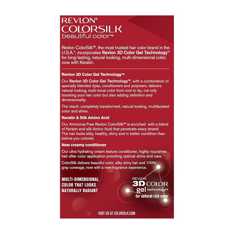 Revlon Colorsilk Permanent Hair Color - 100% Gray Coverage, Ammonia-Free | 11 Soft Black, 4.4 Oz