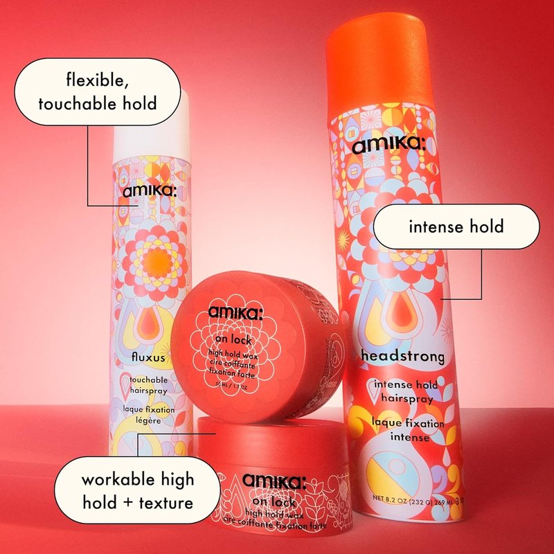 Amika Fluxus Touchable Hairspray - Flexible Hold & Shine | Lightweight Formula for All Hair Types