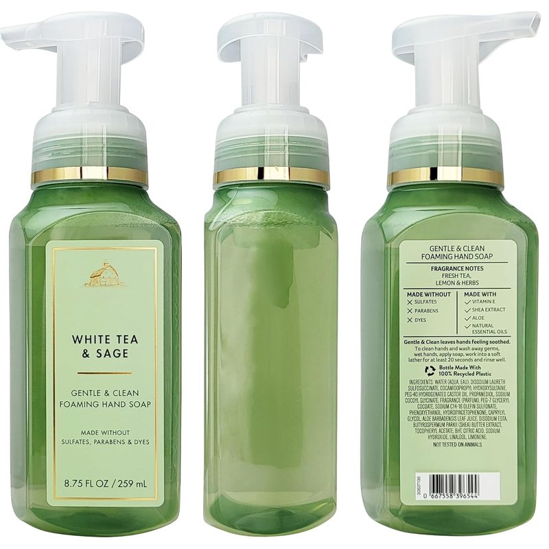 Foaming Hand Soap - White Tea & Sage - 8.75 Fl Oz (2 Pack) | Luxurious Clean for Your Home