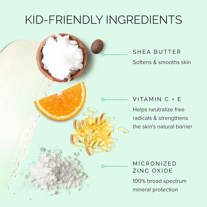 MDSolarSciences Mineral KidStick SPF 40 - Gentle, Fragrance-Free Sunscreen Stick for Kids | Zinc Oxide, Vitamins C & E | 0.6 oz