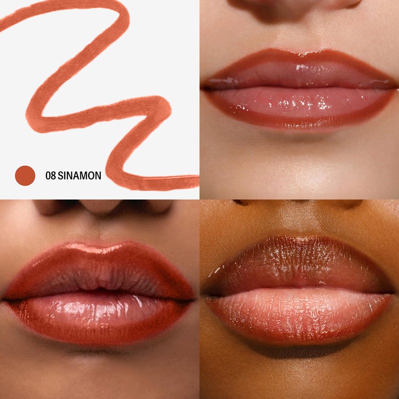 Sacheu Lip Liner STAY-N Peel Off Lip Stain — Long Lasting Waterproof Lip Tint with Hyaluronic Acid & Vitamin E — Transfer Proof Matte Finish, Vegan & Cruelty-Free (SINamon)