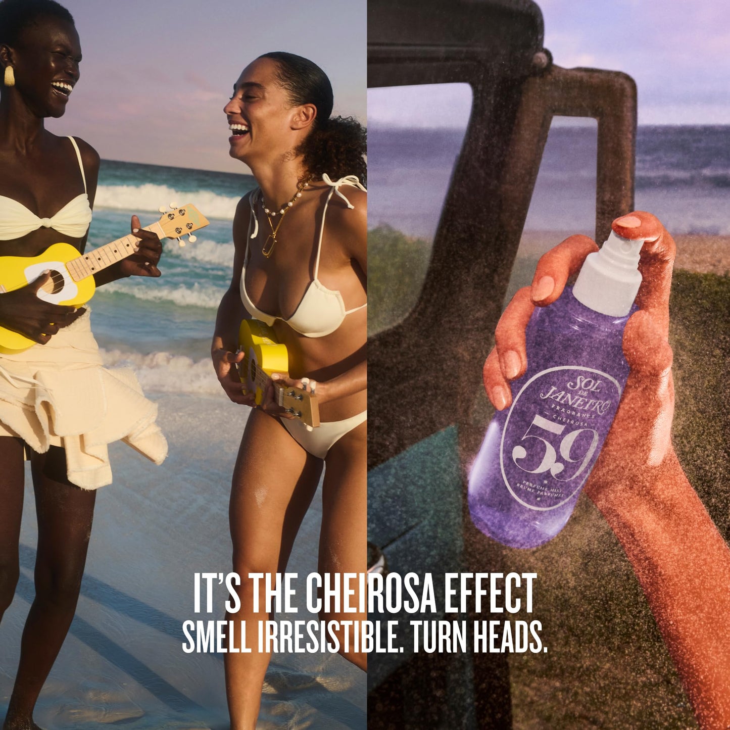 Sol de Janeiro Cheirosa Hair & Body Fragrance Mist Full Size and Travel Size Set - Home and Away Bundle - 8.1 & 3 fl oz Duo (Cheirosa 59)