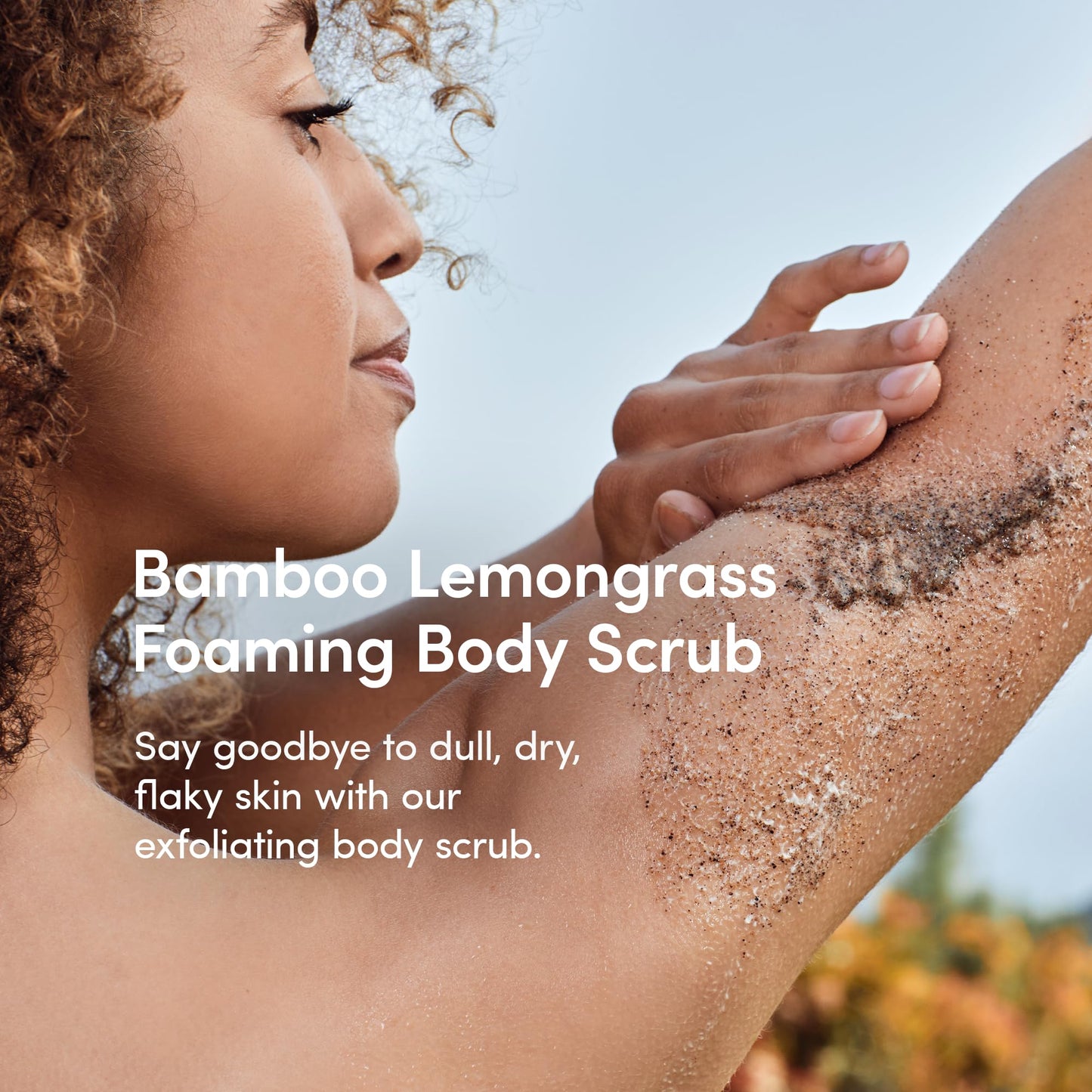 LATHER - Bamboo Lemongrass Foaming Body Scrub, 8 oz - Moisturizer & Exfoliating Body Scrub - Safe for Sensitive Skin - Almond Protein, Fruit, Aloe, Sea Salt - Vegan & Cruelty Free - Beauty & Skin Care