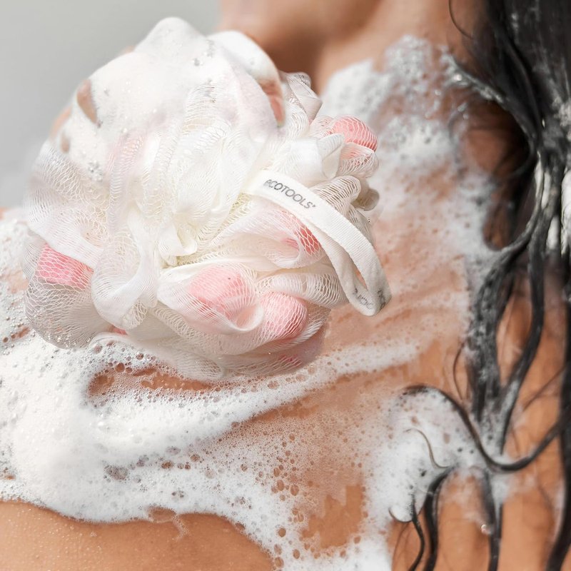 EcoTools Lathering EcoPouf | Loofah with Mini Sponges for Gentle Exfoliation - 1 Count