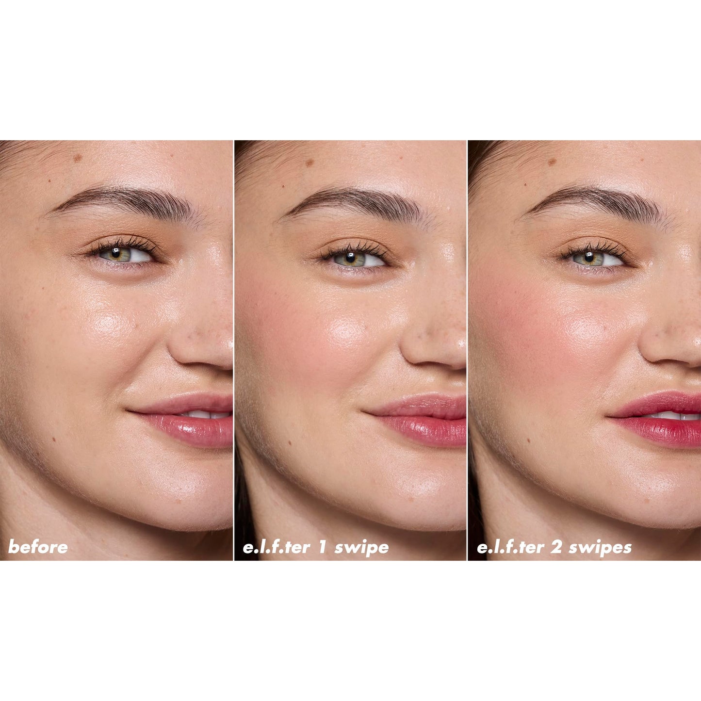 e.l.f. Sheer For It Blush Tint, Multi-Use, Long-Lasting Lip & Cheek Makeup, Creates A Natural Flush Finish, Vegan & Cruelty-Free, Left On Red
