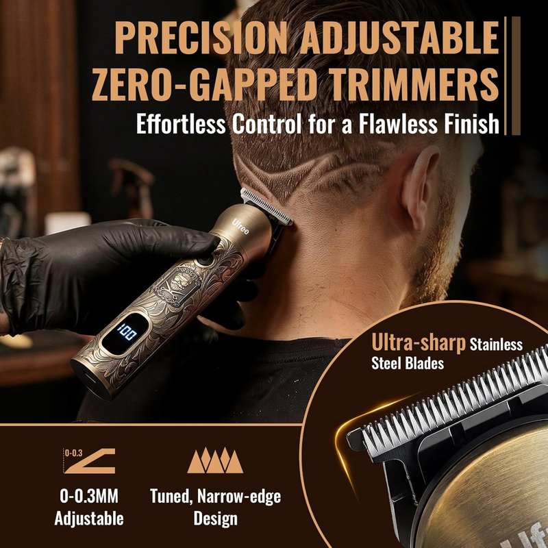 Beard Trimmer for Men - Cordless Hair Clippers & Electric Razor | Grooming Kit for Precision Cutting
