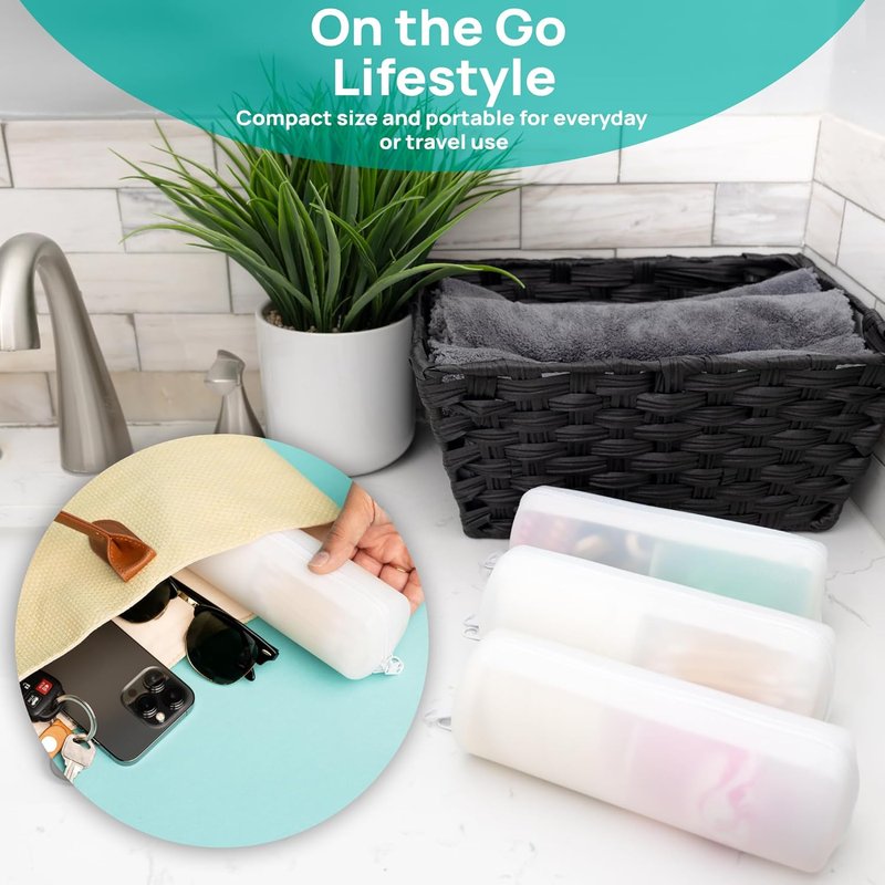 Cotton Round Swab Travel Case - 2-in-1 Portable Hair Accessories Organizer | Hair Tie & Bobby Pin Holder