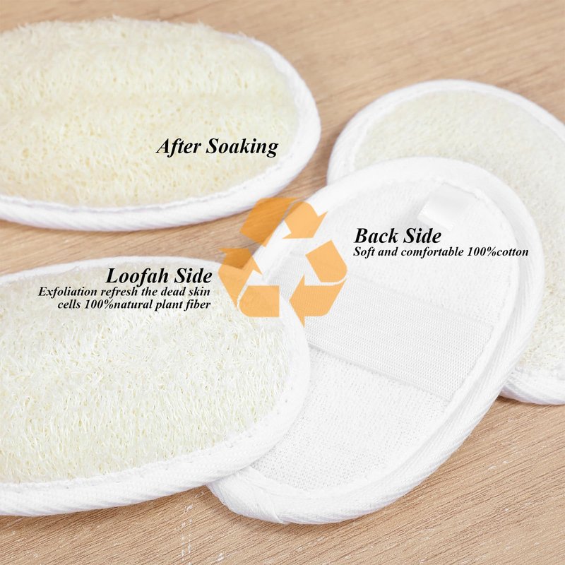 Afcabakila 24 Pcs Loofah Pack Loofah Pads Bulk Exfoliating Pad Body Scrubber Bath Scrubber Bath Shower Spa Gentle Cleansing for Men Women Shower Baths and Spa Travel