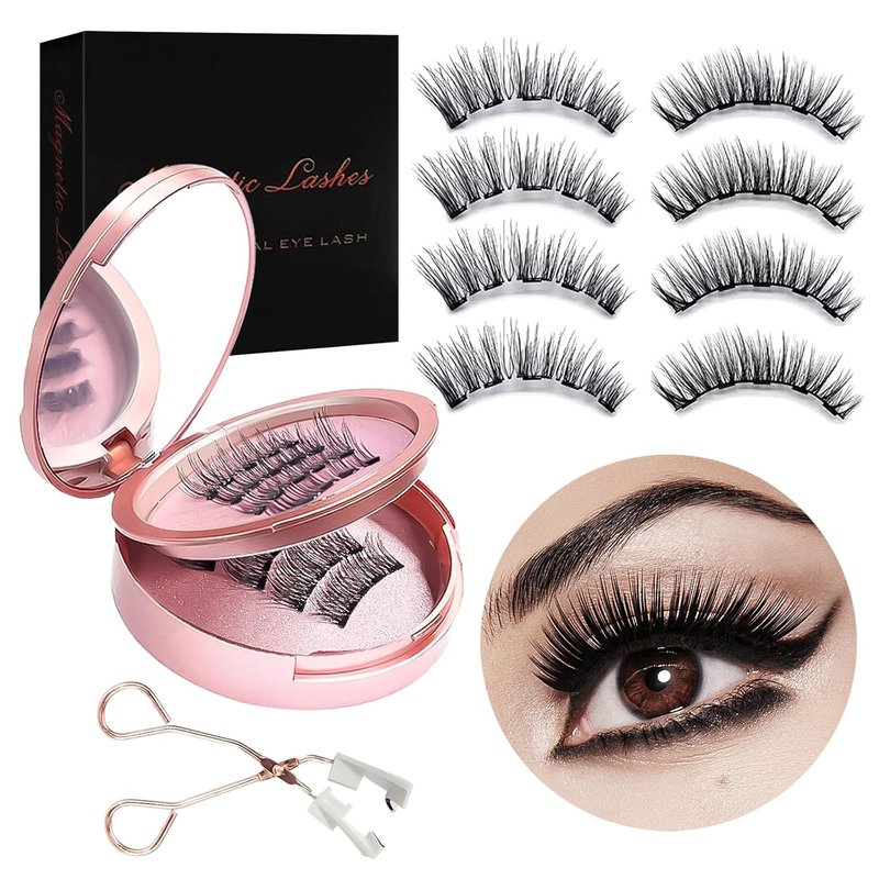 Magnetic Eyelashes - Easy Application with Applicator Tool | Natural Look & Reusable