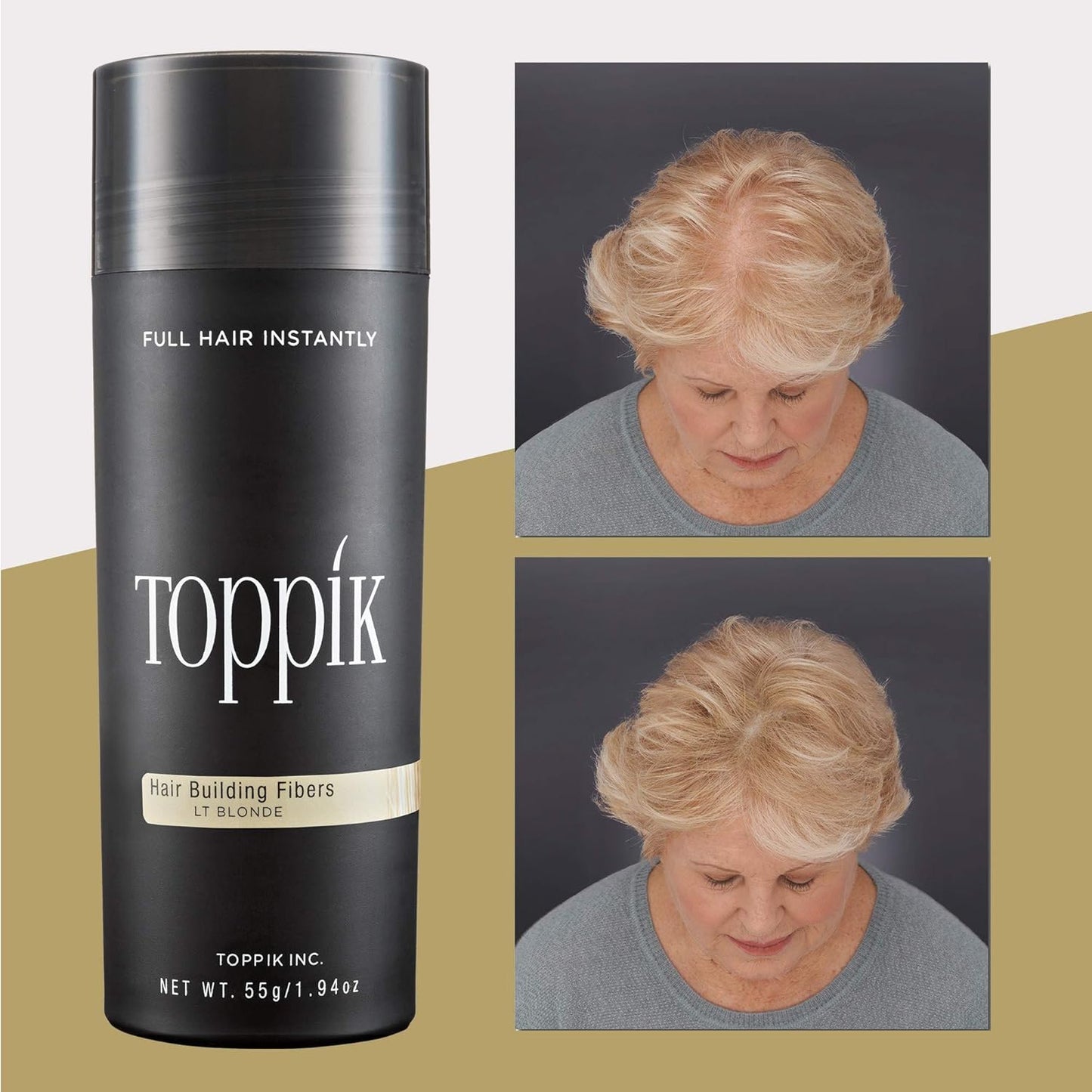 Toppik Hair Building Fibers - Instantly Thicker & Fuller Hair | 9 Shades Available, 4 Size Options