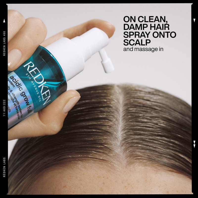 Redken Acidic Grow Full System Scalp & Hair Serum - Lightweight Leave-In Treatment for Rebalanced, Healthy-Looking Scalp and Fuller, Thicker Hair, With Azelaic Acid, 3.4 Fl Oz