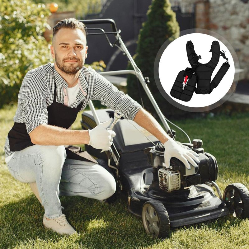 Cabilock Strimmer Cutter Strap Double Shoulder Harness Strap Padded Belt Trimmer Harness Strap Double Shoulder for Brush Cutter or Pruner Strap Gardenning Shoulder Harness Strap