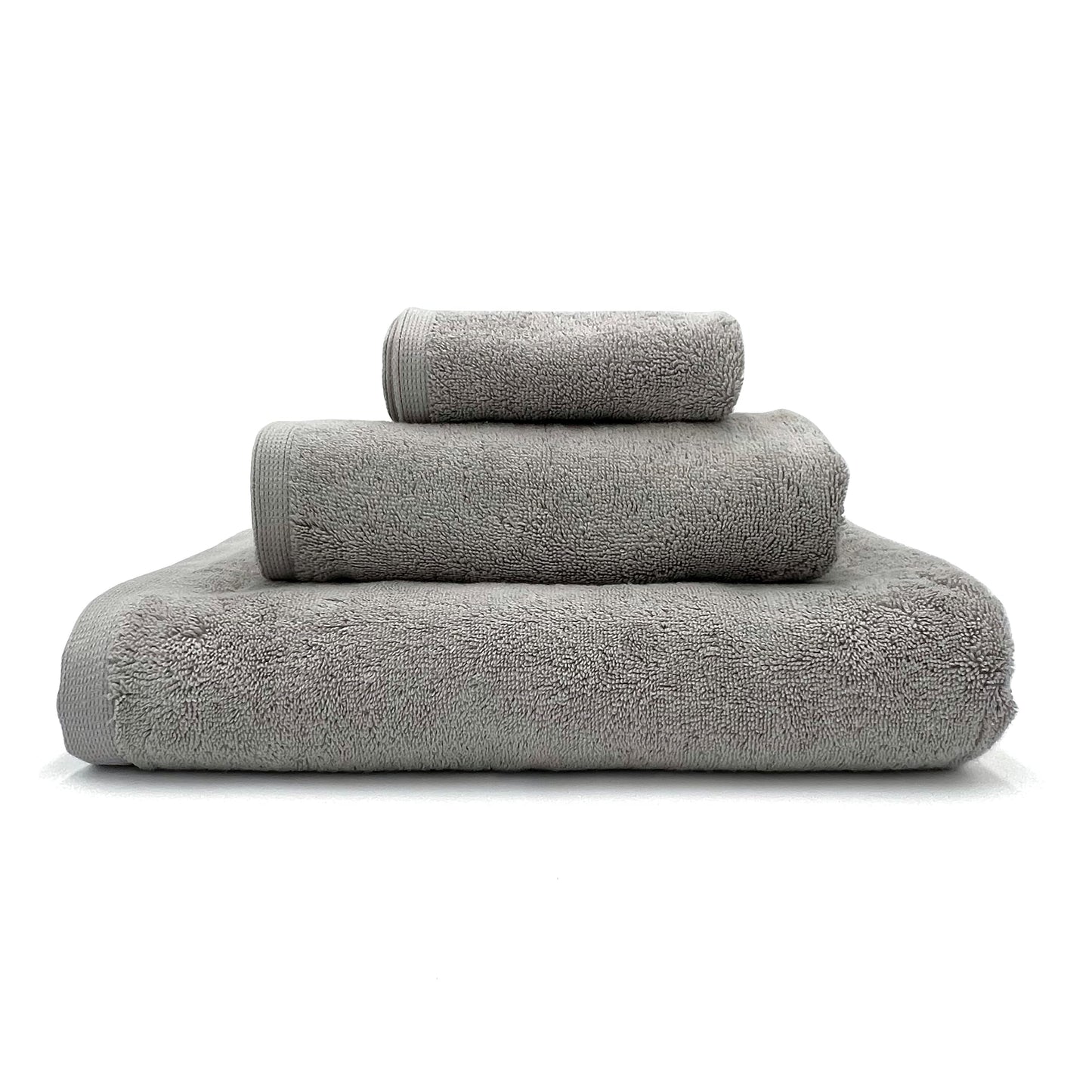 Lincoln & Palm 3 Piece Turkish Towels Set, Thick, Soft, Plush 700 GSM Spa & Hotel Quality, Silver Infused SILVERbac | Bath 58x30, Hand 30x16, Face Wash Cloth 13x13 (3 Piece Towel Set, Silver)