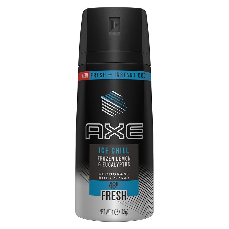Axe Deodorant Body Spray - Ice Chill Frozen Lemon & Eucalyptus | 4 OZ Can - Pack of 3