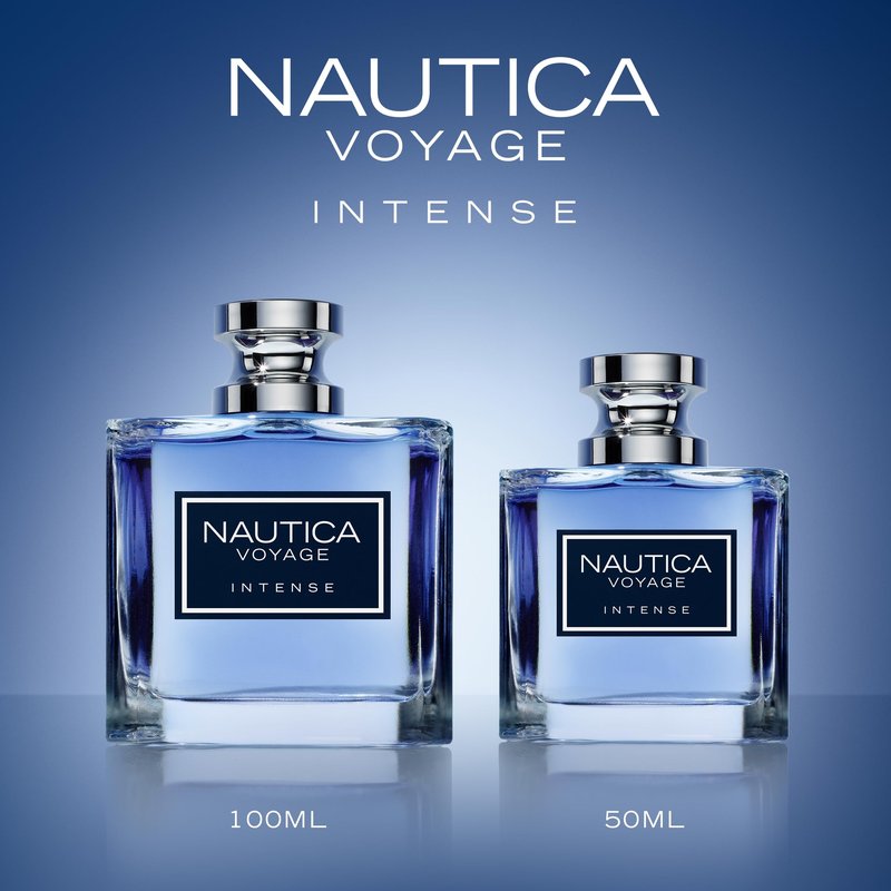 Nautica Voyage Intense Eau de Toilette 1.6 fl oz (Pack of 1), Notes of Vetiver, Smokey Leather, Mimosa, Men's Fragrance, Long Lasting, Everyday Fragrance, Travel Size