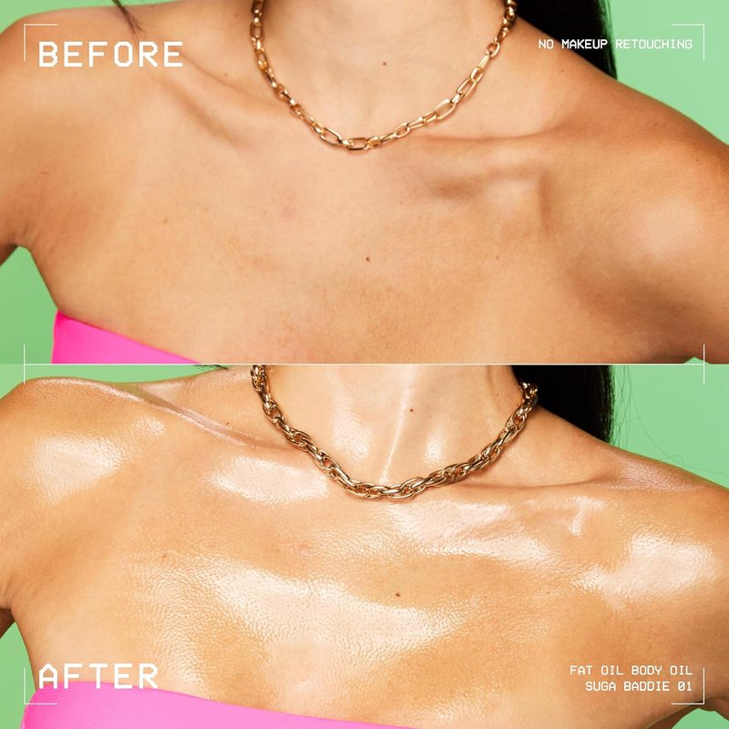NYX PROFESSIONAL MAKEUP Fat Oil Body Oil - Vanilla Scented Moisturizer for 24HR Hydration & Glow