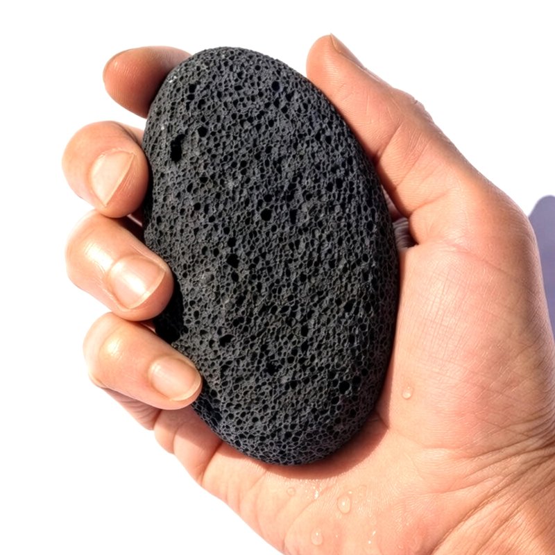 Evolatree Natural Volcanic Pumice Stone for Feet with Wooden Soap Tray – Eco-Conscious Gentle Callus Remover & Foot Scrubber for Smooth Skin, Designed in Canada for Mindful Foot Care Rituals