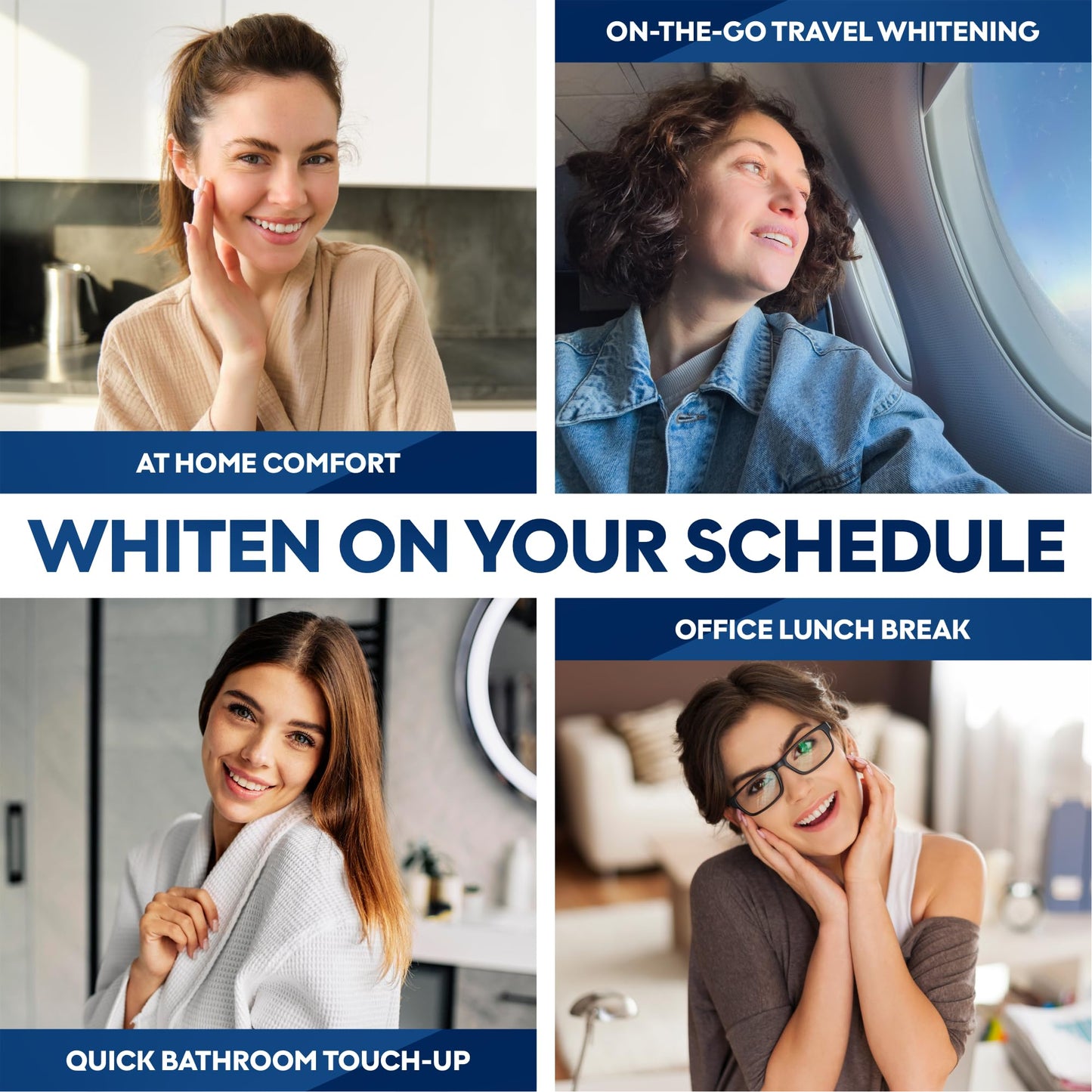 Teeth Whitening Strips | 14 Strips - 7-Day Mint-Flavored Treatments for Sensitive Teeth | Non-Toxic Whitening Strips | Enamel Safe & Peroxide-Free | Removes Stains in 7 Days | Teeth Whitening