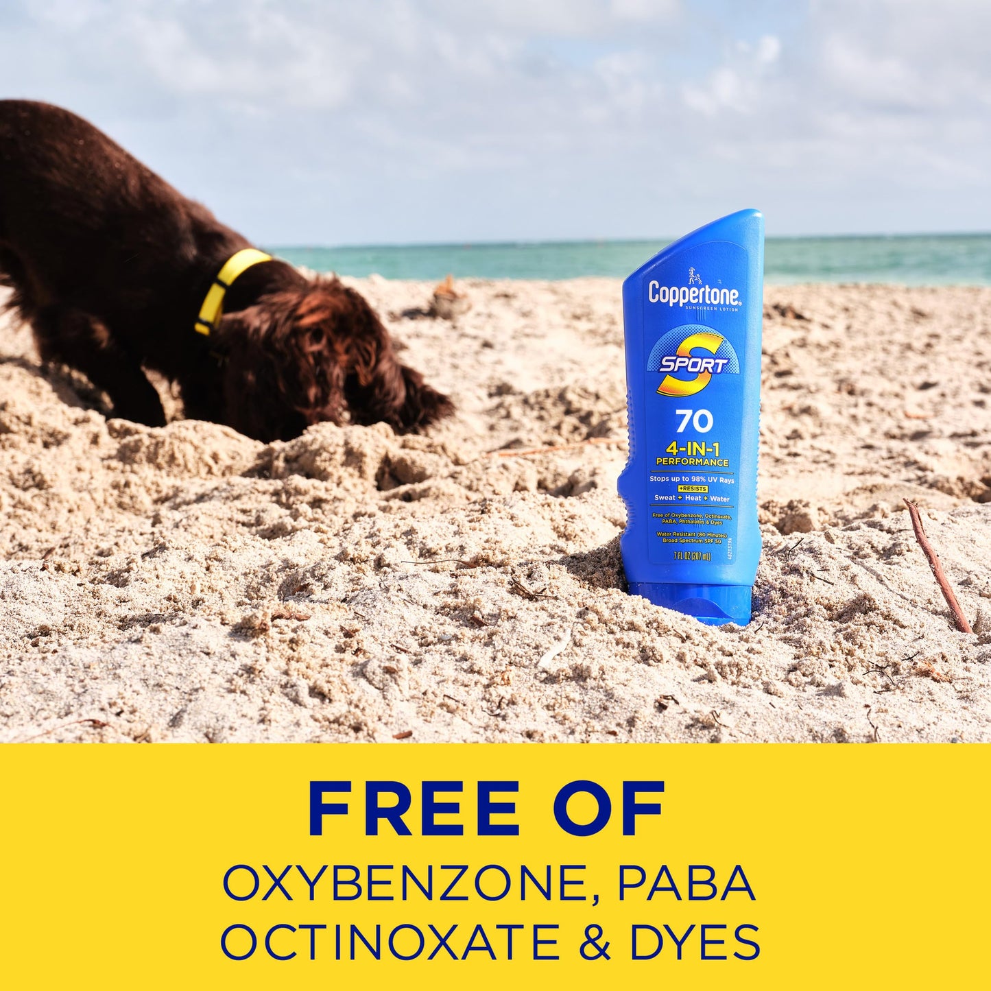 Coppertone Sport Sunscreen Lotion, Broad Spectrum SPF 70 Sunscreen Multi Pack, 7 Fl Oz, Pack of 2