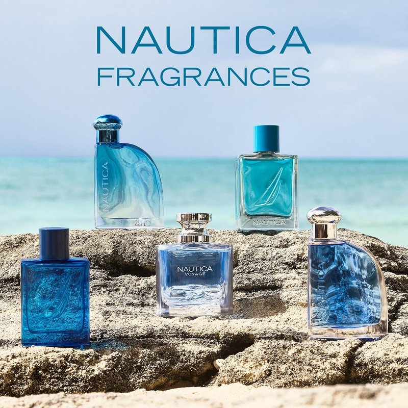 Nautica Blue Eau de Toilette - Men's Fragrance with Basil, Jasmine & Cedarwood | 3.4 fl oz Travel Size