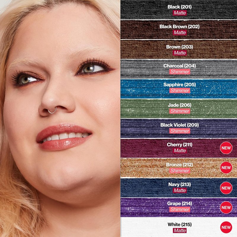 Revlon ColorStay Waterproof Eyeliner Pencil - Smudge-Proof, Long-Lasting Matte Finish | 201 Black, 2-Pack