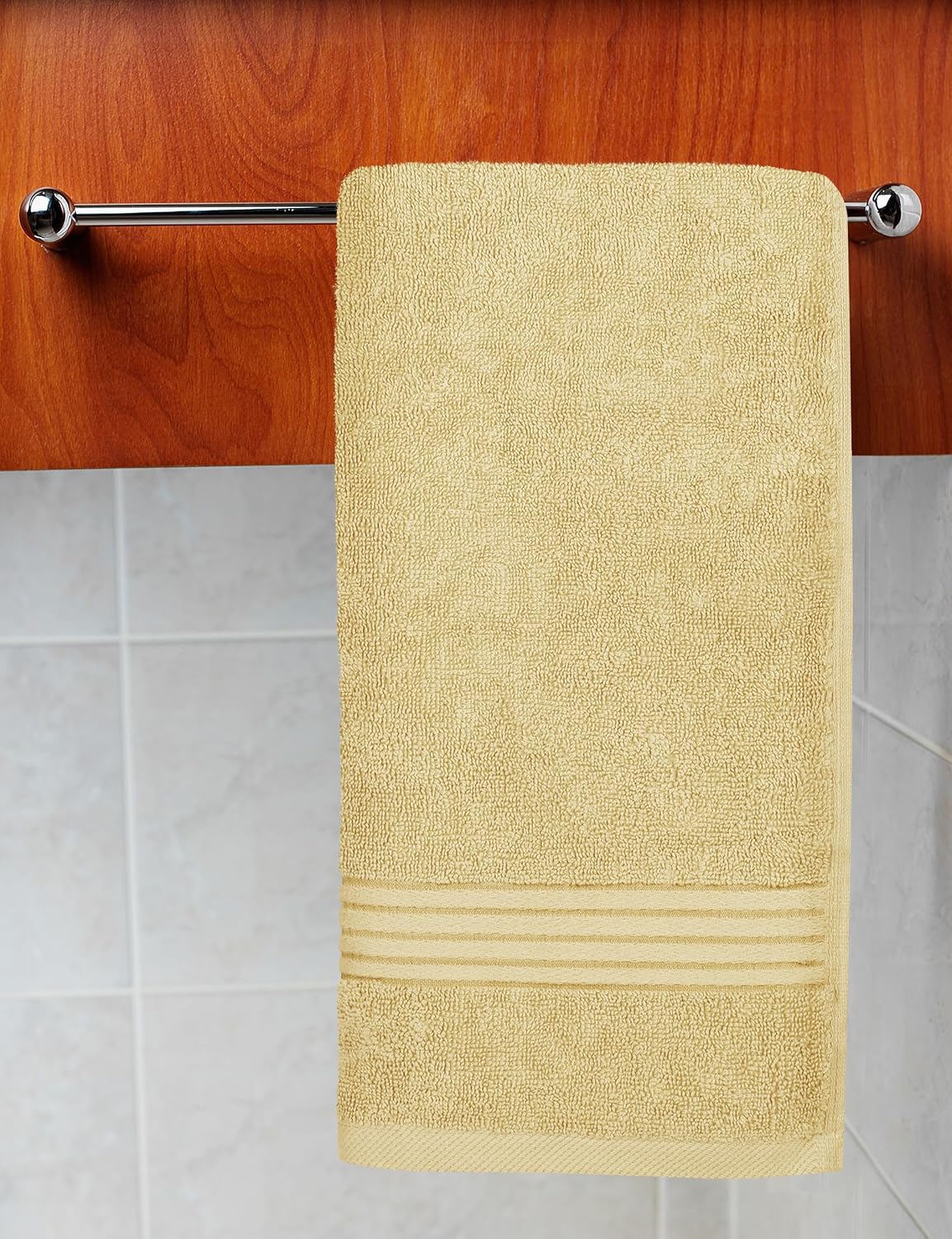 Utopia Towels - Premium 6-Piece Hand Towel Set | 100% Cotton, Lightweight & Absorbent - 16" x 28", Beige