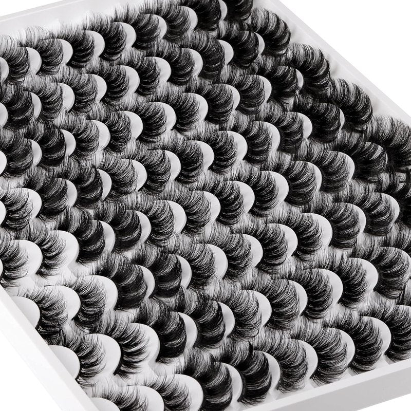 False Eyelashes Multipack - 48 Pairs of 5D Wispy Faux Mink Lashes | 6 Dramatic Styles
