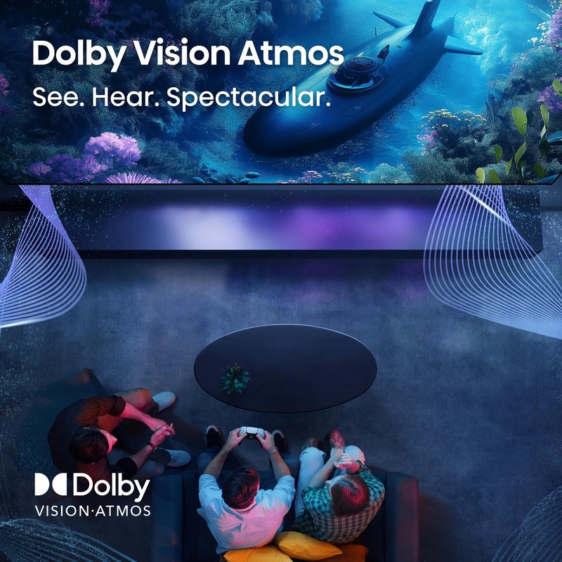 Hisense 55" E6 Cinema Series Hi-QLED 4K UHD Smart Fire TV (55E6QF, 2025 Model) - AI Light Sensor, Dolby Vision · Atmos, Voice Remote with Alexa, Motion Rate 120, HDR 10+ Adaptive, Game Mode Plus