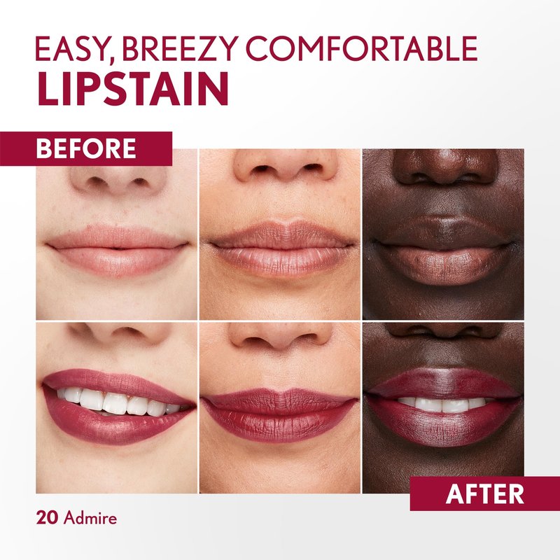 Covergirl Outlast Lipstain, 20 Admire, Smooth Application, Precise Pen-Like Tip, Transfer-Proof, Satin Stained Finish, Vegan Formula, 0.06oz