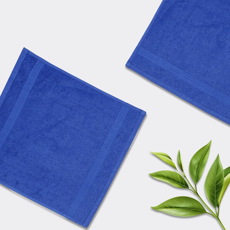 13x13 | Premium Washcloth Set | Absorbent, Ring Spun, Washcloths, Hand Towels for Bathroom, 100% Cotton, Face Towels, fingertip Towels, Soft, for Daily Use (Pack of 4) (Royal Blue, 13x13)