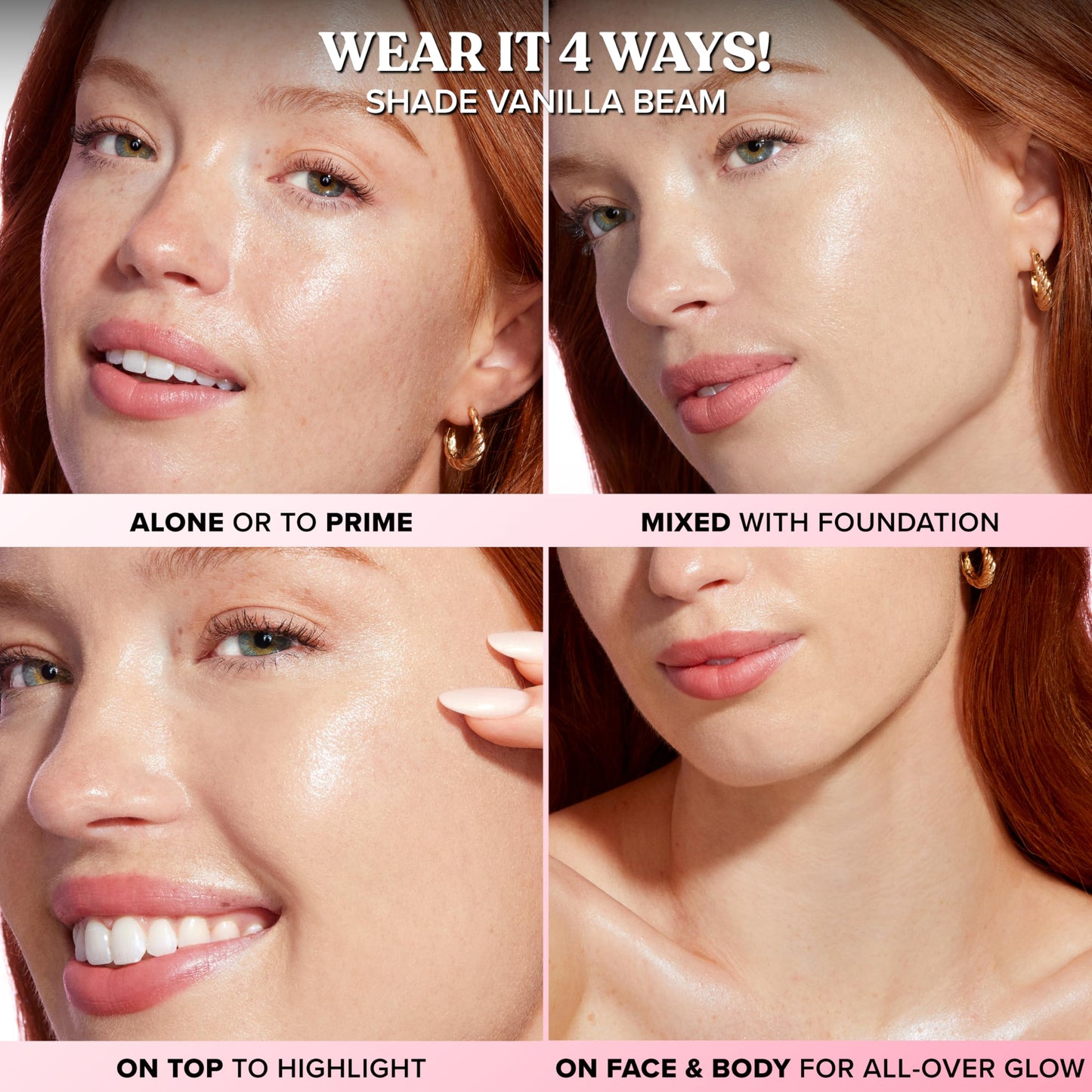 Too Faced Born This Way Super Glow Multi-Use Highlighting Skin Enhancer | Hydrating, Natural, All-Over Glow with Luminous Finish for Lit-From-Within Skin | Non-Greasy + Blendable, Opalescent, 1 Fl Oz
