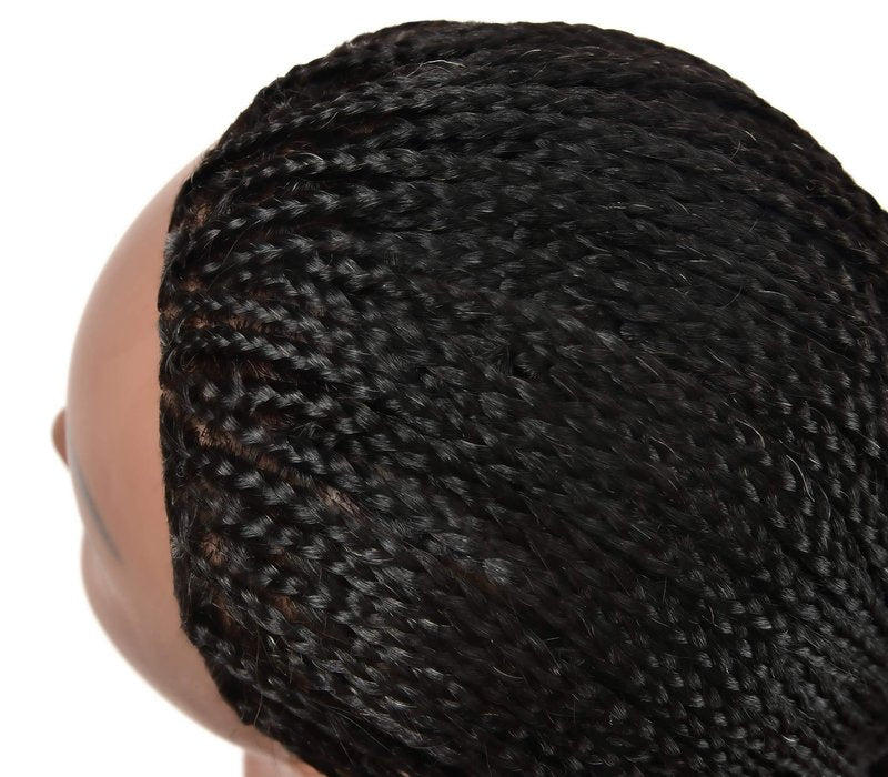 RIHANNAHAIR 100% Real Human Hair Mannequin Head Manikin Doll Style Head with Stand for Braiding Styling Practice Cosmetology Barber Training Display