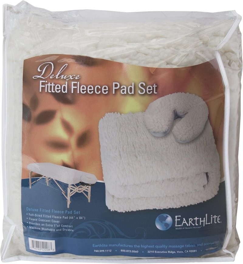 EARTHLITE Massage Table Fleece Pads Sets - Cover Your Massage Table & Face Cradles in Cozy, Warm Fleece