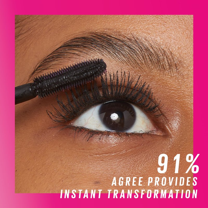 Maybelline Lash Sensational Firework Waterproof Mascara, Lengthening & Volumizing Mascara for up to 24HR wear, Very Black, 1 Count