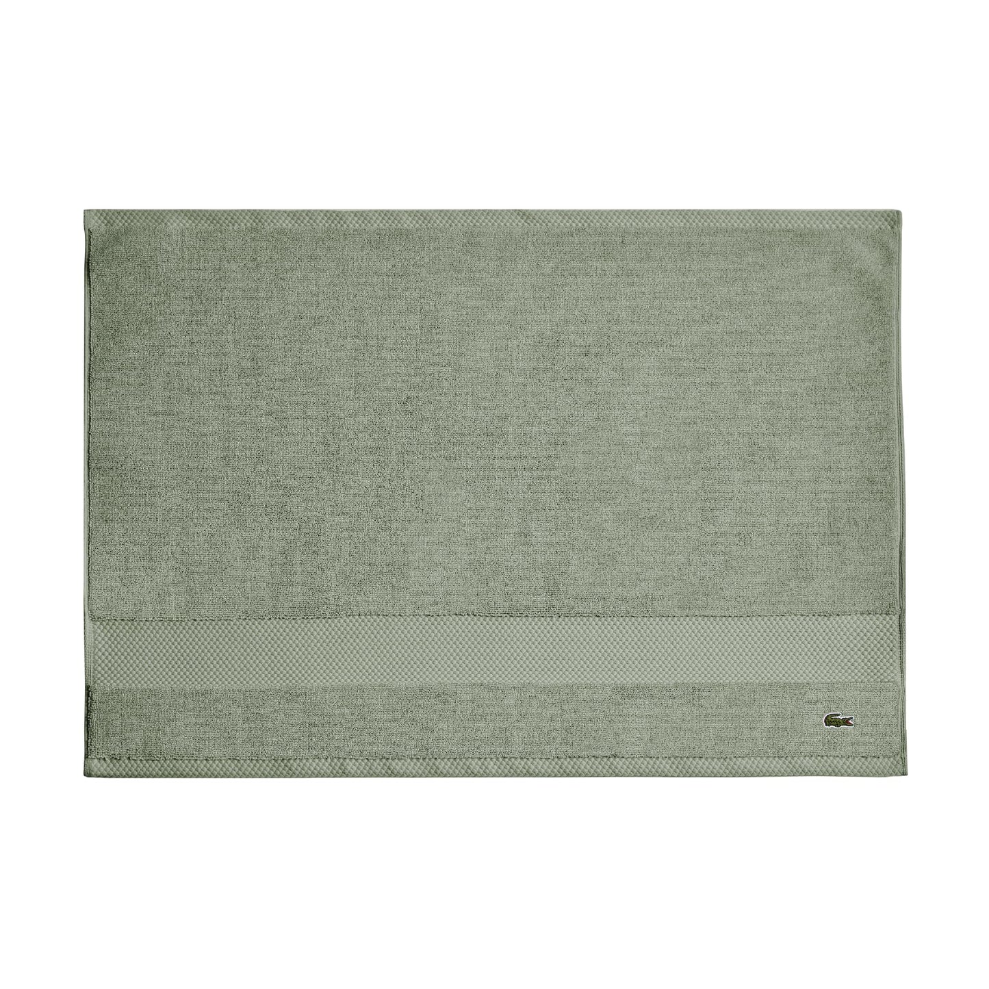 Lacoste Heritage 100% Supima Cotton Tub Mat, Aloe, 21" x 31" – Highly Absorbent & Quick Drying, Premium Super Soft Bath Towel, Bathroom Essential, Gift for All Occasions, Machine Washable