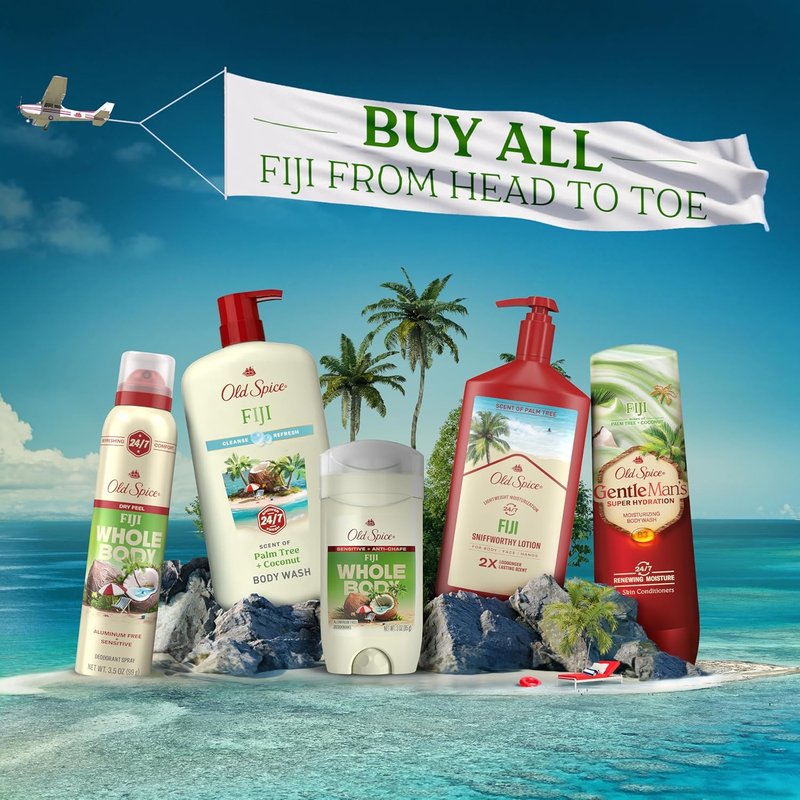 Old Spice Deodorant Spray for Men - Aluminum Free Fiji Scent | 24/7 Odor Protection, 3.5 oz
