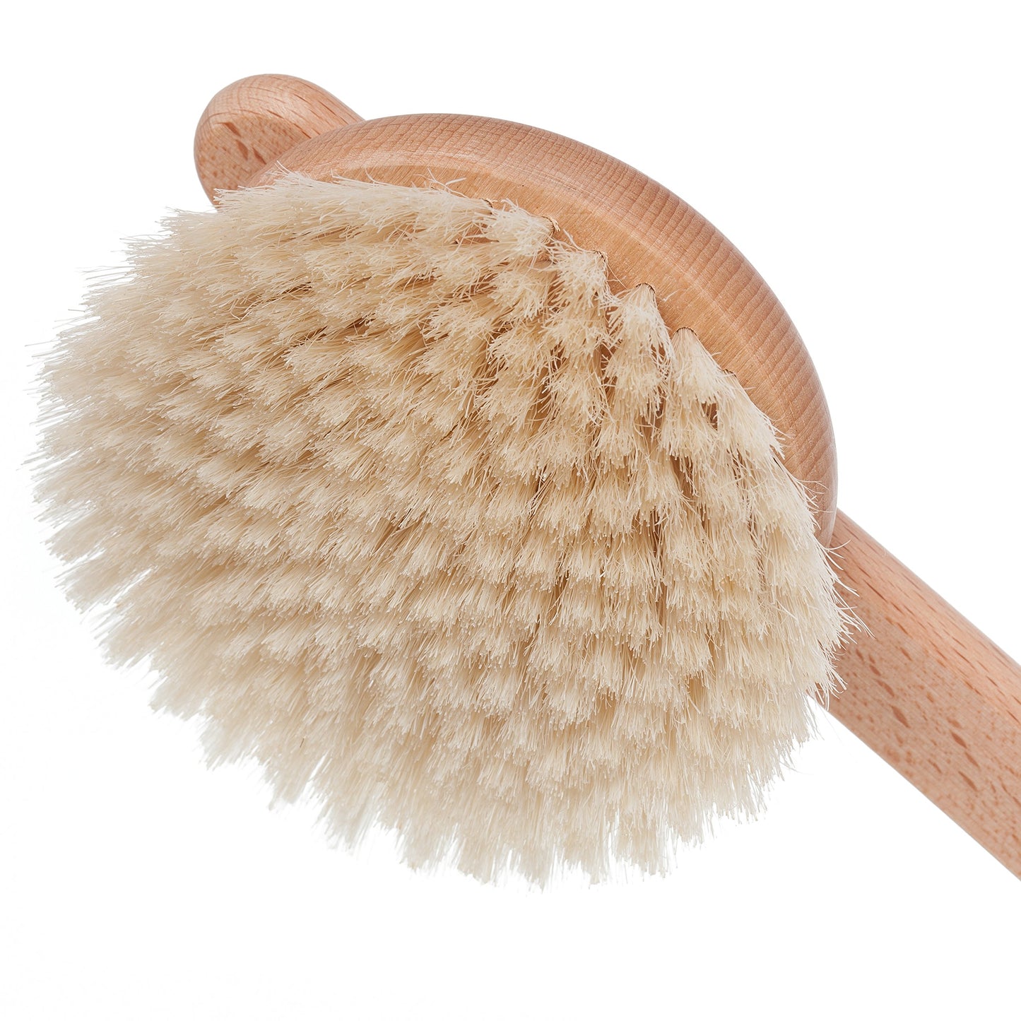 REDECKER Natural Pig Bristle Bath Brush with Oiled Beechwood Handle, 18-1/2-Inches - Back Brush - Shower Back Brush with Long Handle - Natural Bristle Brush, Made in Germany
