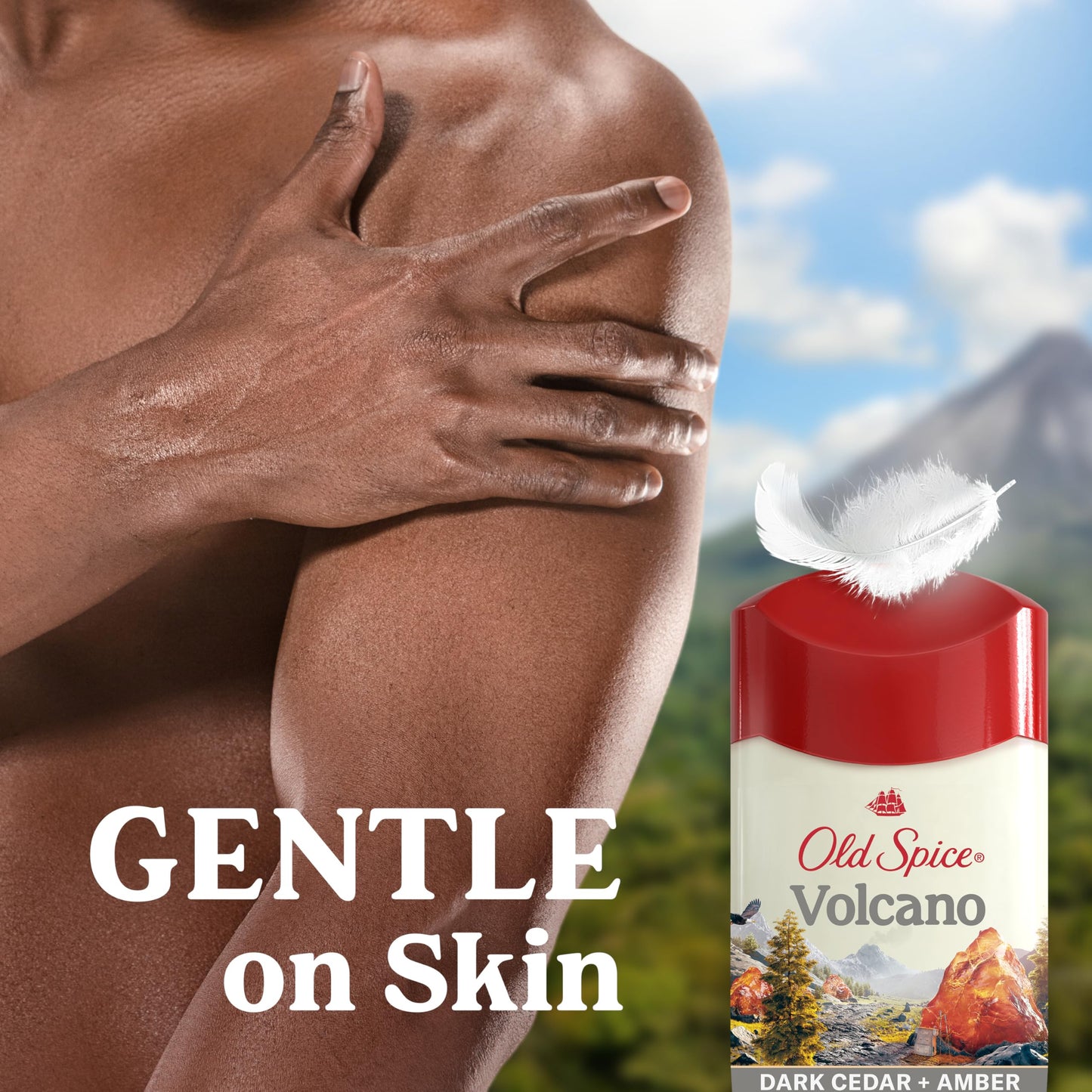 Old Spice Men's Antiperspirant & Deodorant Volcano with Charcoal, 2.6oz (Pack of 3) with Travel-Size Swagger Body Wash