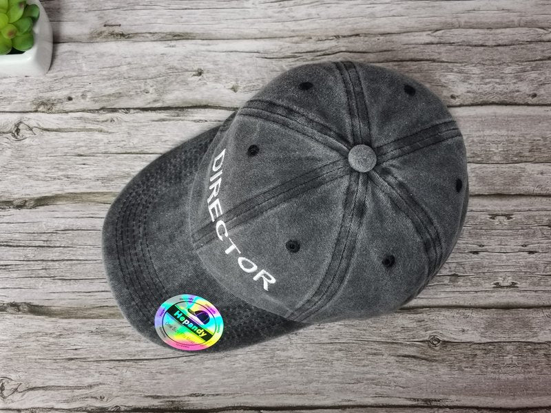 Hepandy Film Movie Director Baseball Cap, Gifts for Men Women, Washed Black Embroidered Cotton Adjustable Dad Hat, Embroidery Snapback Hat
