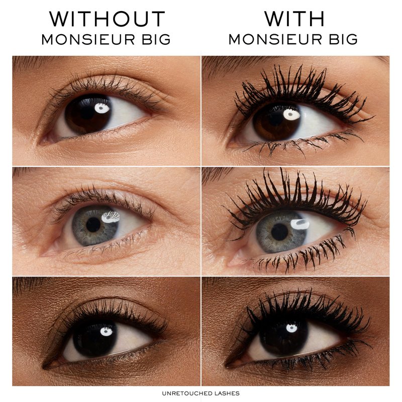 Lancôme Monsieur Big Mascara – Instant Volume Mascara with False Lash Effect – Up to 12x More Volume & 24-Hour Wear - Volumizing & Lengthening - Smudge & Flake Free – Black