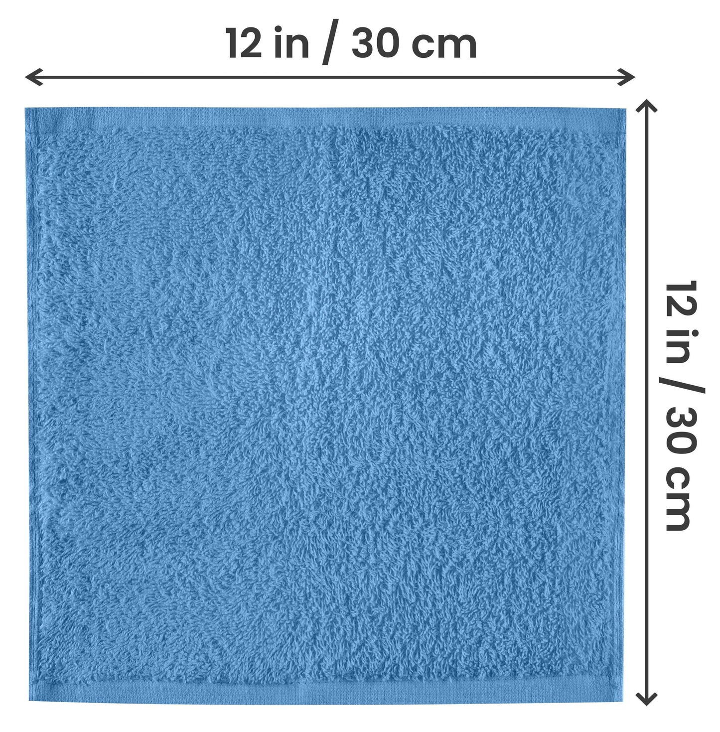 Utopia Towels 60 Pack Cotton Washcloths Set, 100% Ring Spun Cotton, Premium Flannel Face Cloths, Highly Absorbent and Soft Feel Fingertip Towels, Electric Blue