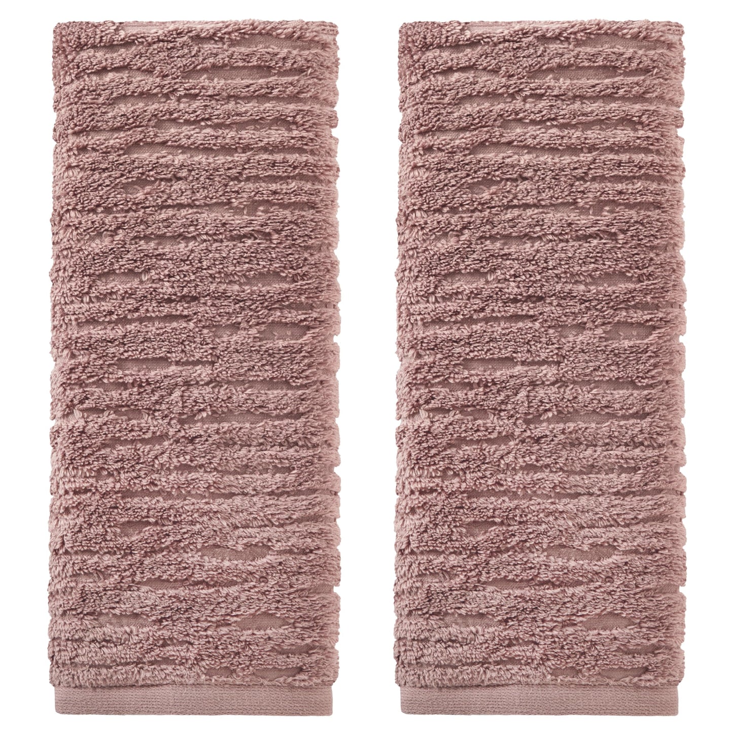 SKL Home CloudSoft Cotton Luxury 2-Piece Hand Towel Set, Clay
