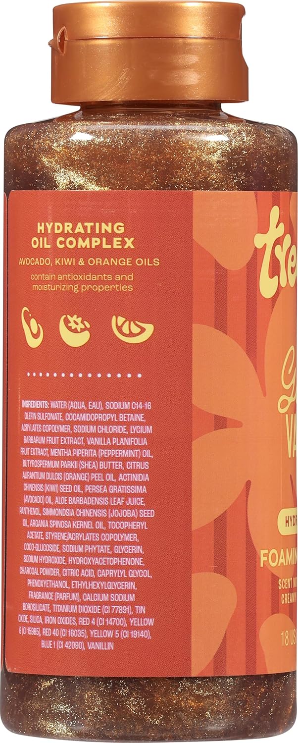 Tree Hut Golden Vanilla Body Wash - Hydrating Shower Gel with Shea Butter & Essential Oils | 18 Fl Oz