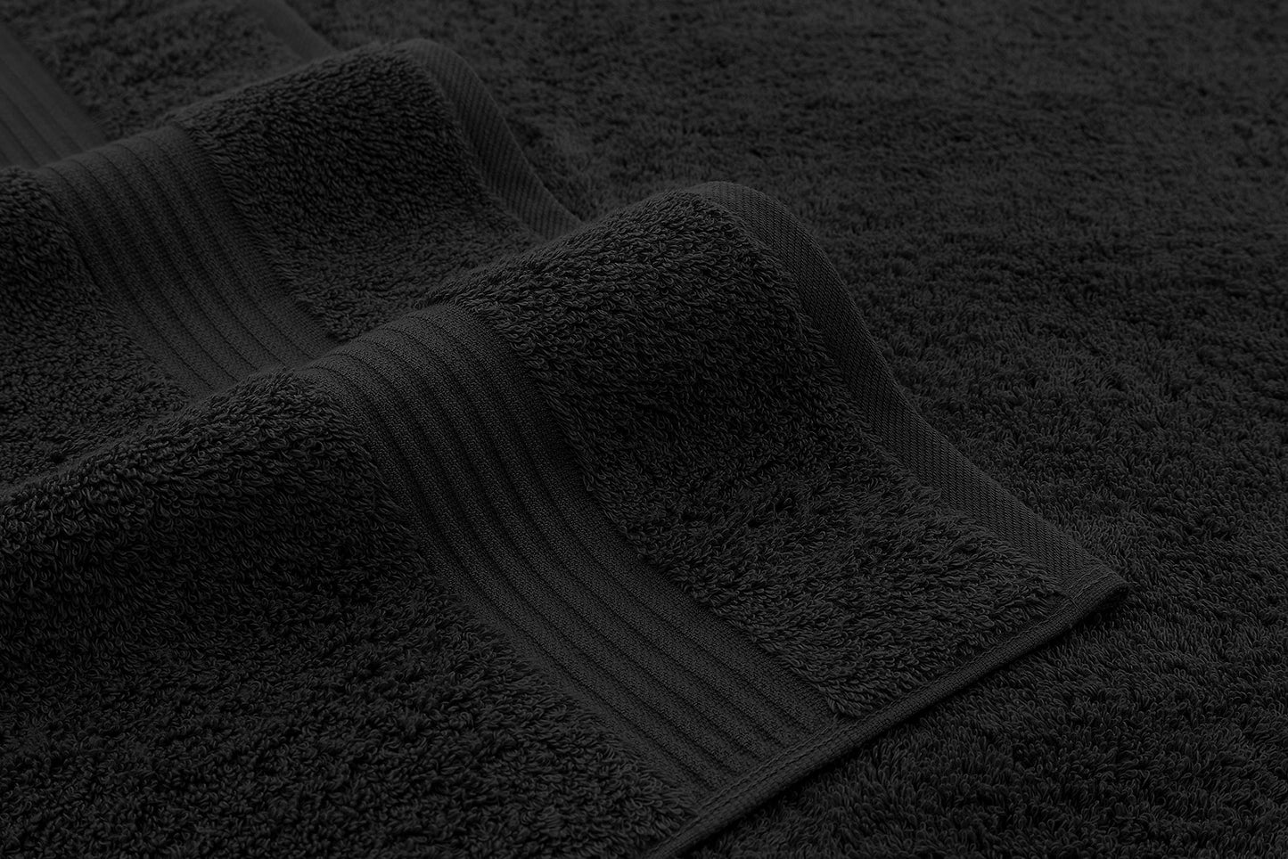 American Veteran Towel, Hand Towels for Bathroom Set of 4, 100% Cotton Turkish Hand Towel Sets, Soft Hand Face Towels, Black Hand Towels