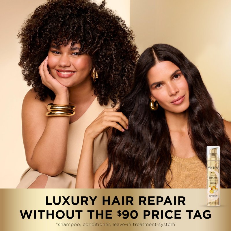Pantene Miracle Rescue Leave-In Treatment with Pro-V Pearls, Instant Damage Repair, 3.38 oz