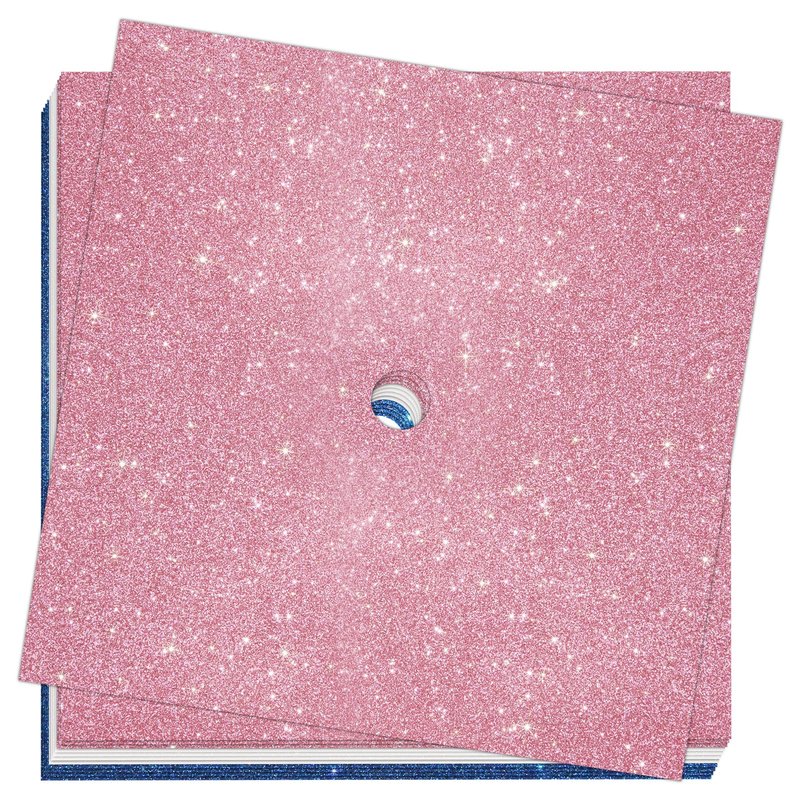 2026 Graduation Cap Decorations kit Graduation Cap Topper Blank, 12 Pcs Glitter Cardstock and 4 Pcs Gemstone Border Stickers for DIY Grad Cap Decorations