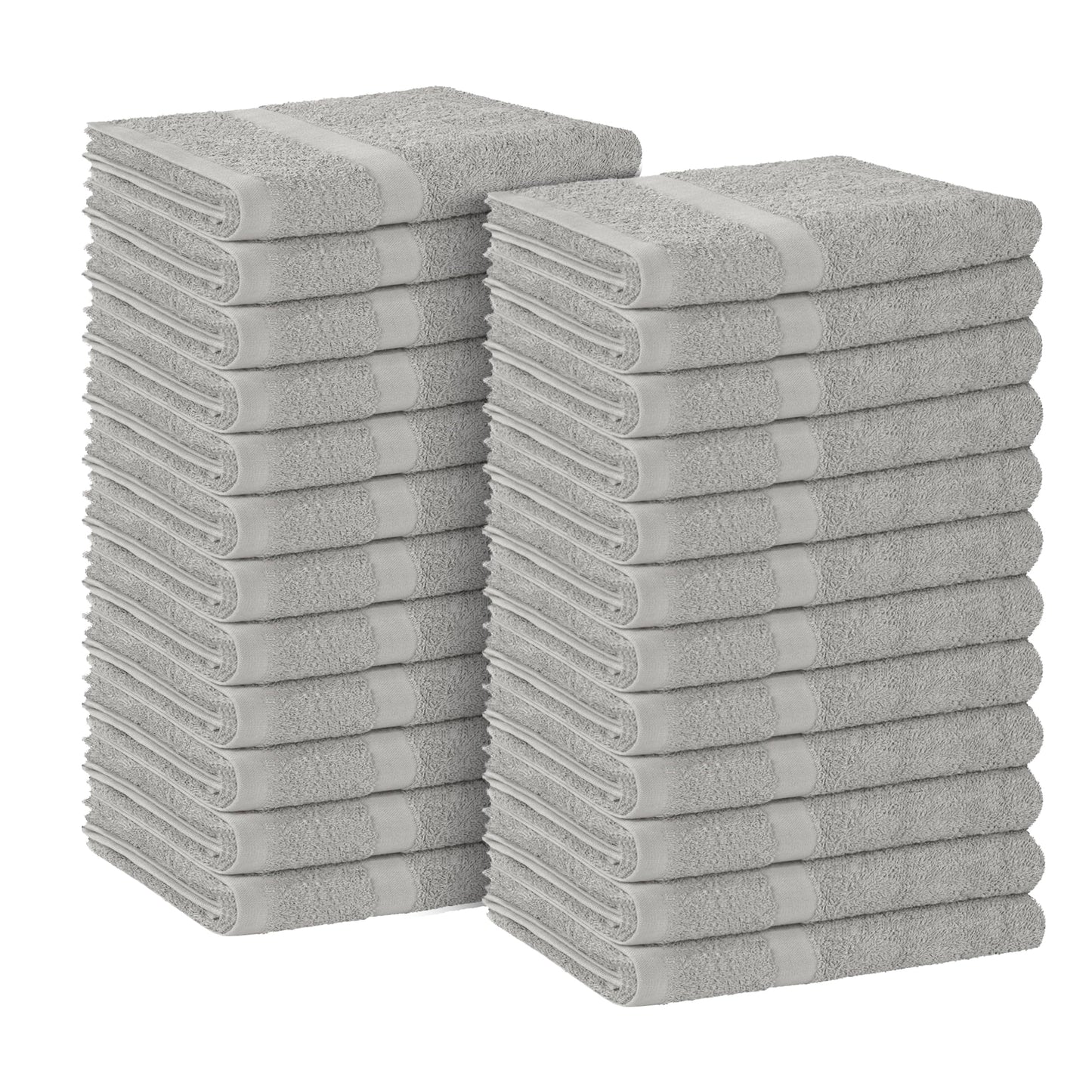 Avalon Towels Salon Towel - Silver Hand Towels Bulk Pack of 24 - 100% Cotton Absorbent Spa, Facial & Gym Towel for Working Out - 16x27 Inches (Not Bleach Proof)